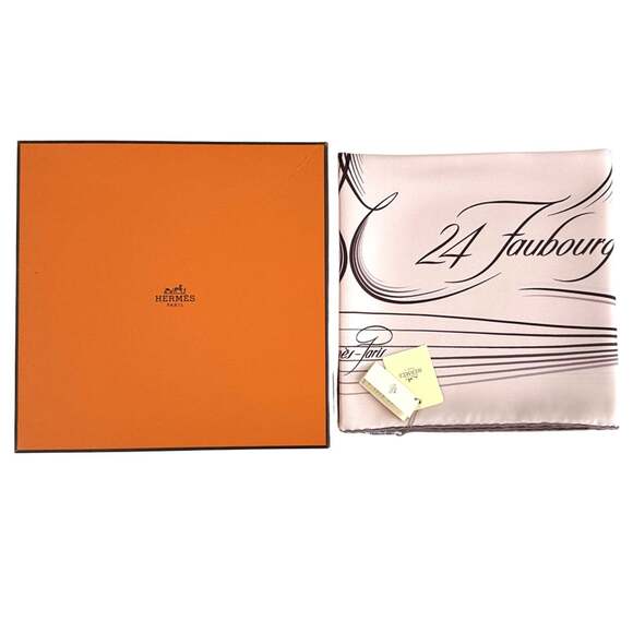 HERMES Pink Silk Scarf - Picture 7 of 7